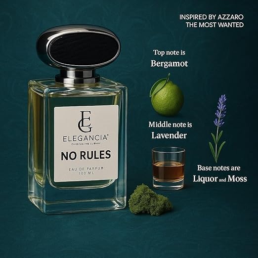 ELEGANCIA No Rules Men’s Eau de Parfum | Long Lasting Luxury Perfume 100ml | Premium Gift Perfume for Men