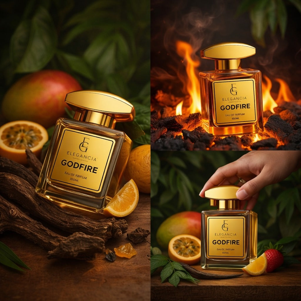 ELEGANCIA Godfire Eau de Parfum | Premium Long Lasting Unisex Perfume 100ml | Luxury Gift Scent