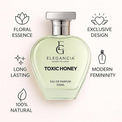 ELEGANCIA Toxic Honey Eau de Parfum | Premium Women’s Perfume 100ml | Luxury Gift Perfume