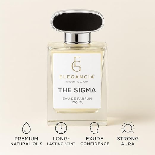 ELEGANCIA The Sigma Eau de Parfum | Modern Long Lasting Perfume for Men 100ml | Perfume Gift for Men