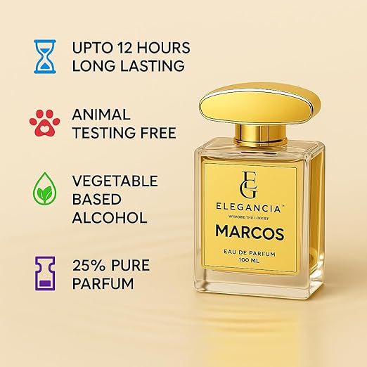 ELEGANCIA Marcos Eau de Parfum | Long Lasting Luxury Unisex Perfume 100ml | Premium Gift Perfume