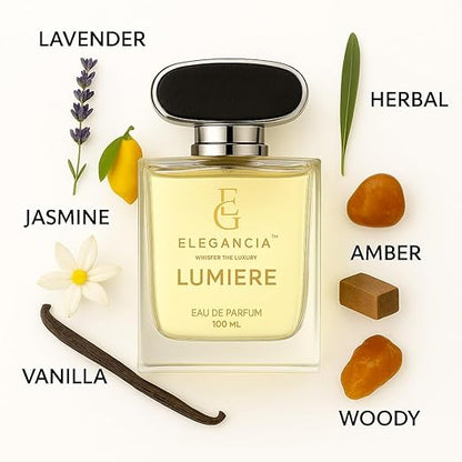 ELEGANCIA Lumiere Eau de Parfum for Unisex | Long Lasting Luxury perfume | Elegant Gift Perfume