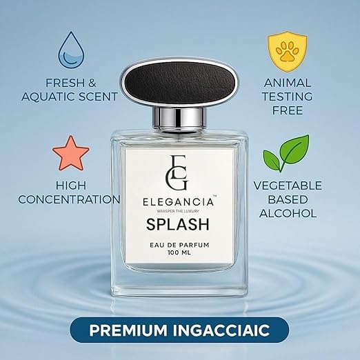 ELEGANCIA Splash Perfume for Men | Premium Long Lasting Eau de Parfum 100ml | Luxury Gift Perfume for Men