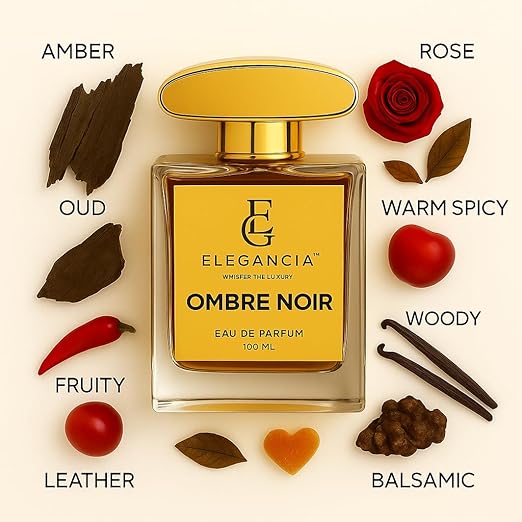 ELEGANCIA Ombre Noir Eau de Parfum | Premium Long Lasting Unisex Perfume 100ml | Luxury Gift Scent