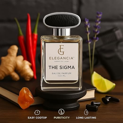 ELEGANCIA The Sigma Eau de Parfum | Modern Long Lasting Perfume for Men 100ml | Perfume Gift for Men