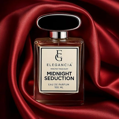 ELEGANCIA Midnight Seduction Eau de Parfum for Men | Long Lasting Premium Perfume 100ml | Premium Perfume Gift Set for Men