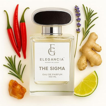 ELEGANCIA The Sigma Eau de Parfum | Modern Long Lasting Perfume for Men 100ml | Perfume Gift for Men