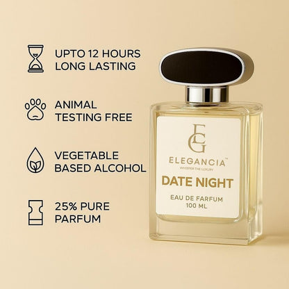ELEGANCIA Date Night Perfume for Men | Premium Long Lasting Eau de Parfum 100ml | Luxury Fragrance for Men