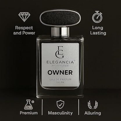 ELEGANCIA Owner Men’s Luxury Perfume | Premium Long Lasting Eau de Parfum 100ml | Premium Perfume Gift for Men
