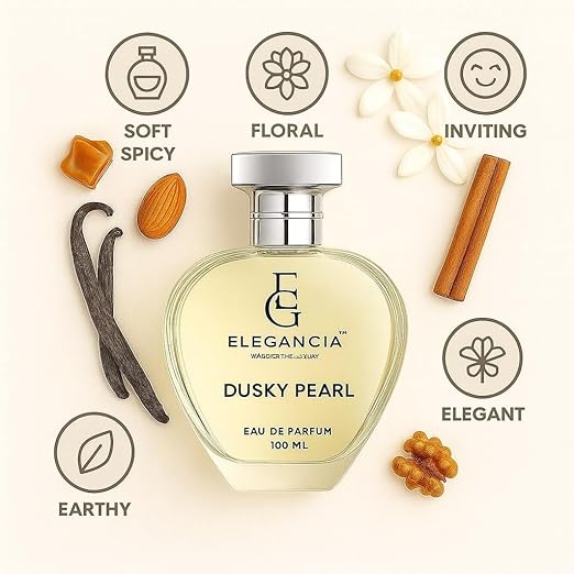 ELEGANCIA Dusky Pearl Eau de Parfum for Women | Premium Long Lasting Luxury Perfume 100ml | Gift Perfume