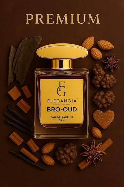 ELEGANCIA Bro Oud Eau de Parfum for Unisex | Long Lasting Luxury Perfume 100ml | Premium Gift Perfume