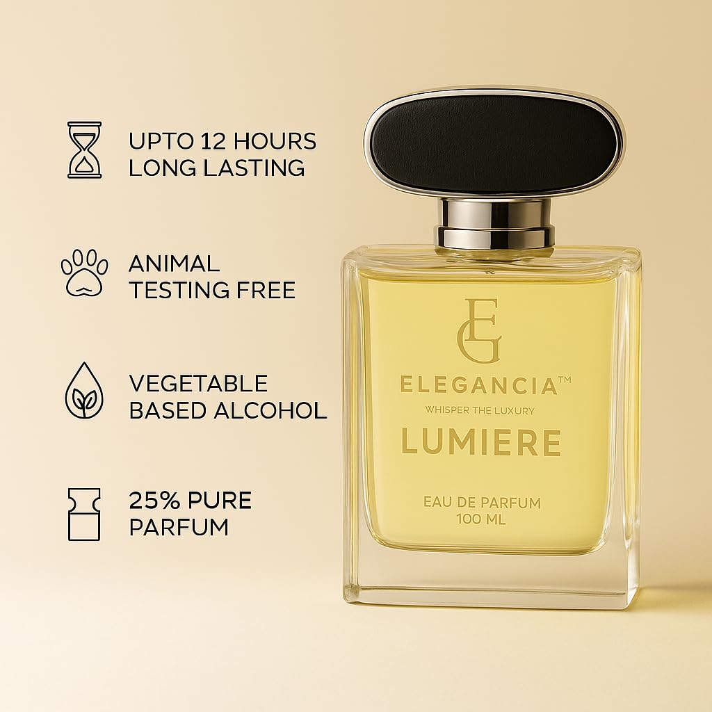 ELEGANCIA Lumiere Eau de Parfum for Unisex | Long Lasting Luxury perfume | Elegant Gift Perfume