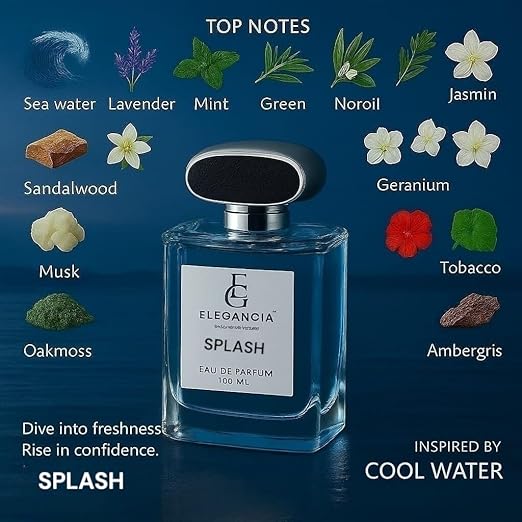 ELEGANCIA Splash Perfume for Men | Premium Long Lasting Eau de Parfum 100ml | Luxury Gift Perfume for Men