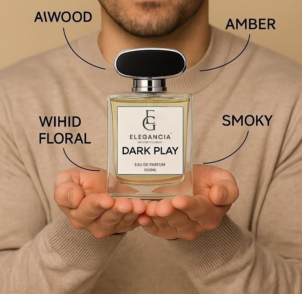 ELEGANCIA Dark Play Eau de Parfum for Men| Long Lasting Luxury Perfume 100ml  Premium Gift Perfume for Men