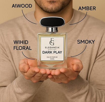 ELEGANCIA Dark Play Eau de Parfum for Men| Long Lasting Luxury Perfume 100ml  Premium Gift Perfume for Men
