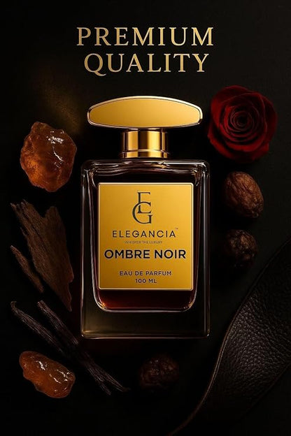 ELEGANCIA Ombre Noir Eau de Parfum | Premium Long Lasting Unisex Perfume 100ml | Luxury Gift Scent