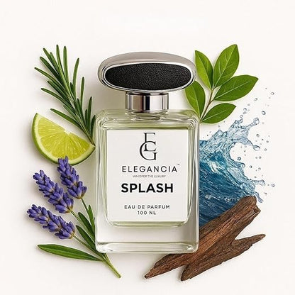 ELEGANCIA Splash Perfume for Men | Premium Long Lasting Eau de Parfum 100ml | Luxury Gift Perfume for Men