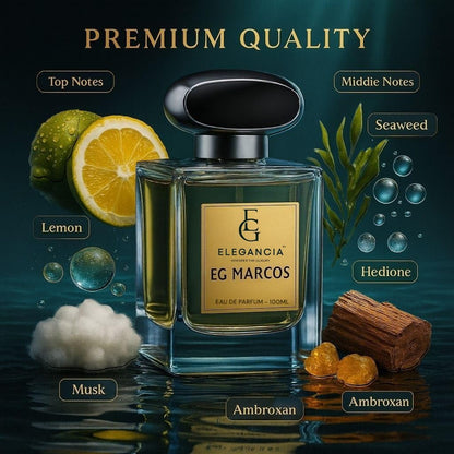 ELEGANCIA Marcos Eau de Parfum | Long Lasting Luxury Unisex Perfume 100ml | Premium Gift Perfume