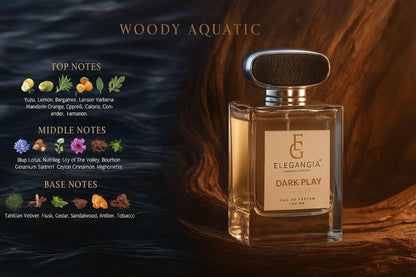 ELEGANCIA Dark Play Eau de Parfum for Men| Long Lasting Luxury Perfume 100ml  Premium Gift Perfume for Men