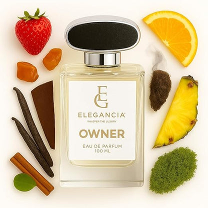 ELEGANCIA Owner Men’s Luxury Perfume | Premium Long Lasting Eau de Parfum 100ml | Premium Perfume Gift for Men