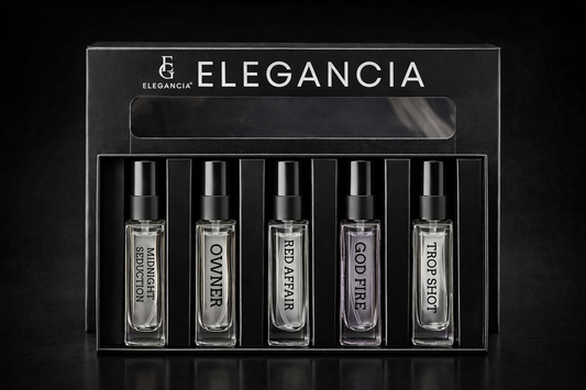 Elegancia Unisex Fragrance Trial Set | 5 Long-Lasting Perfumes | 8ml Each