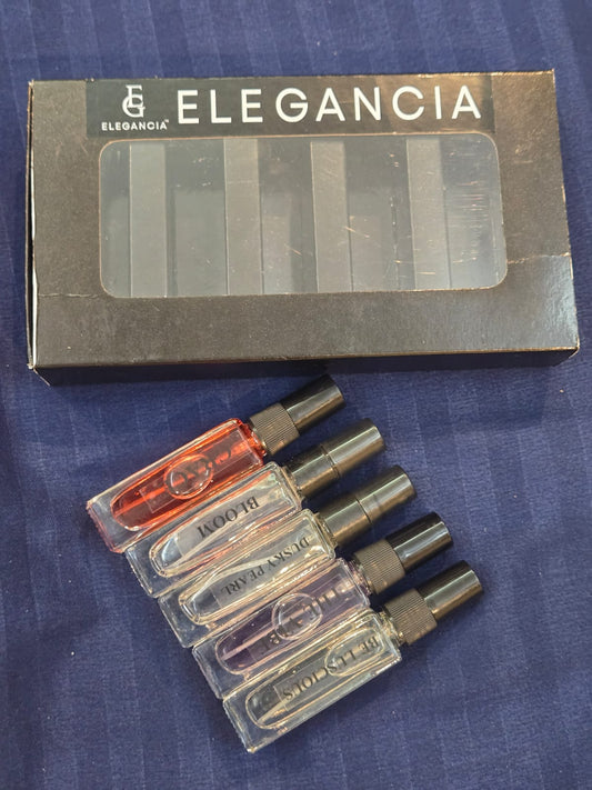Elegancia Ladies Perfume Trial Set – 5×8ml Mini Perfume Gift Box for Women