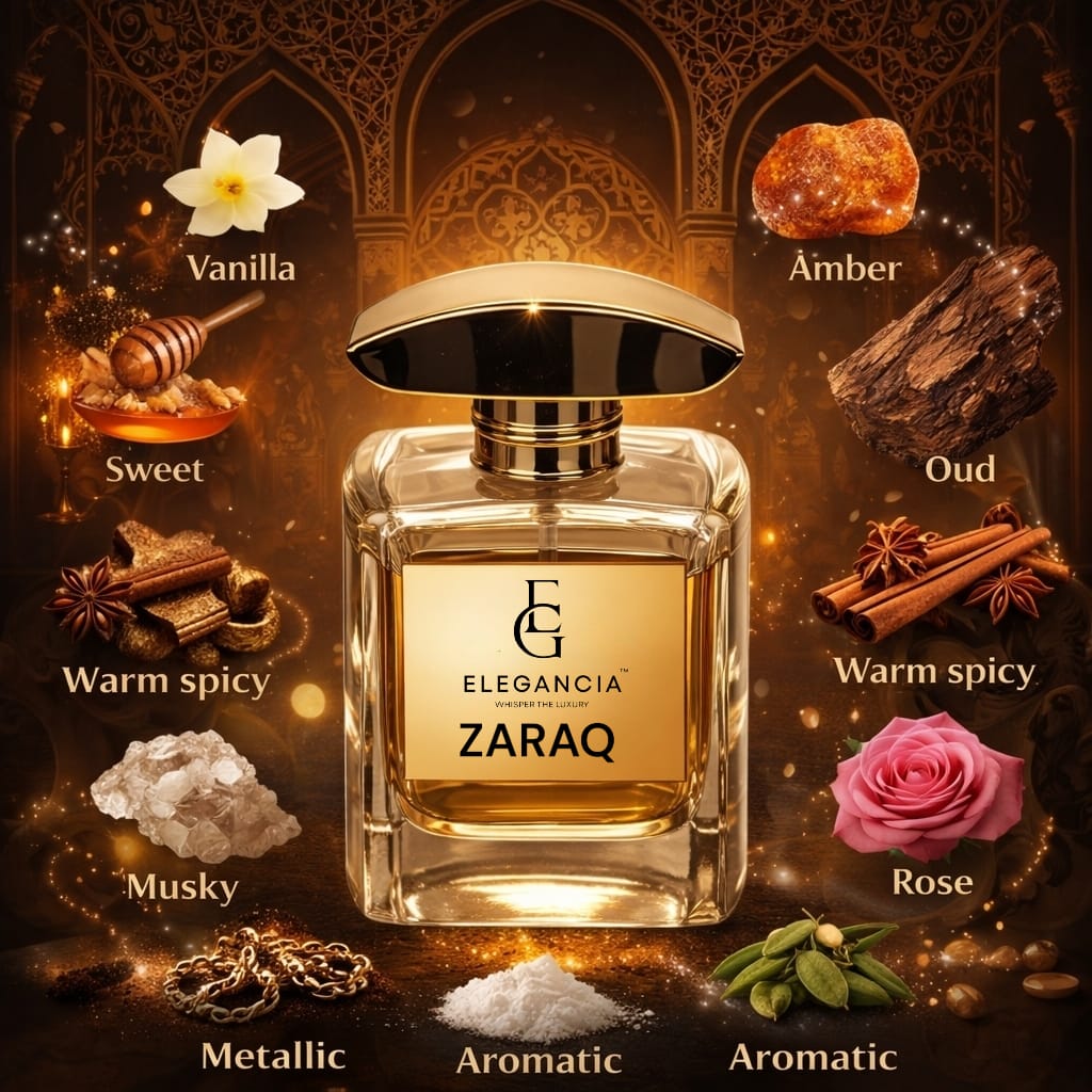 ELEGANCIA ZARAQ Eau de Parfum | Long Lasting Luxury Unisex Perfume 100ml | Luxury Gift Perfume